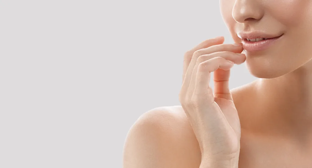Close-up of a woman's lips
