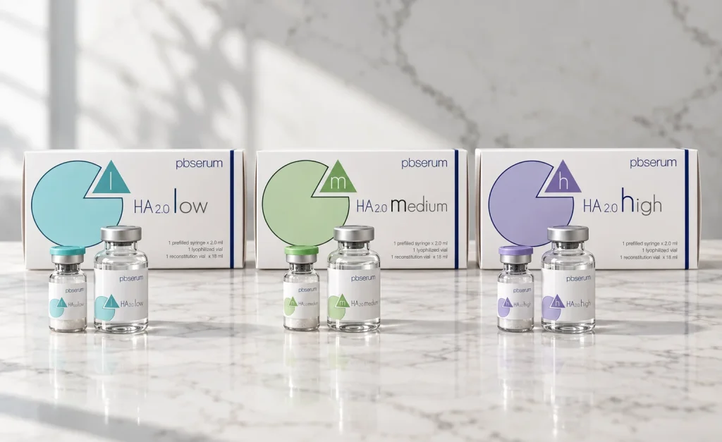 PB Serum HA 2.0 Low, Medium and High strengths used at Verve Clinic, Petaling Jaya